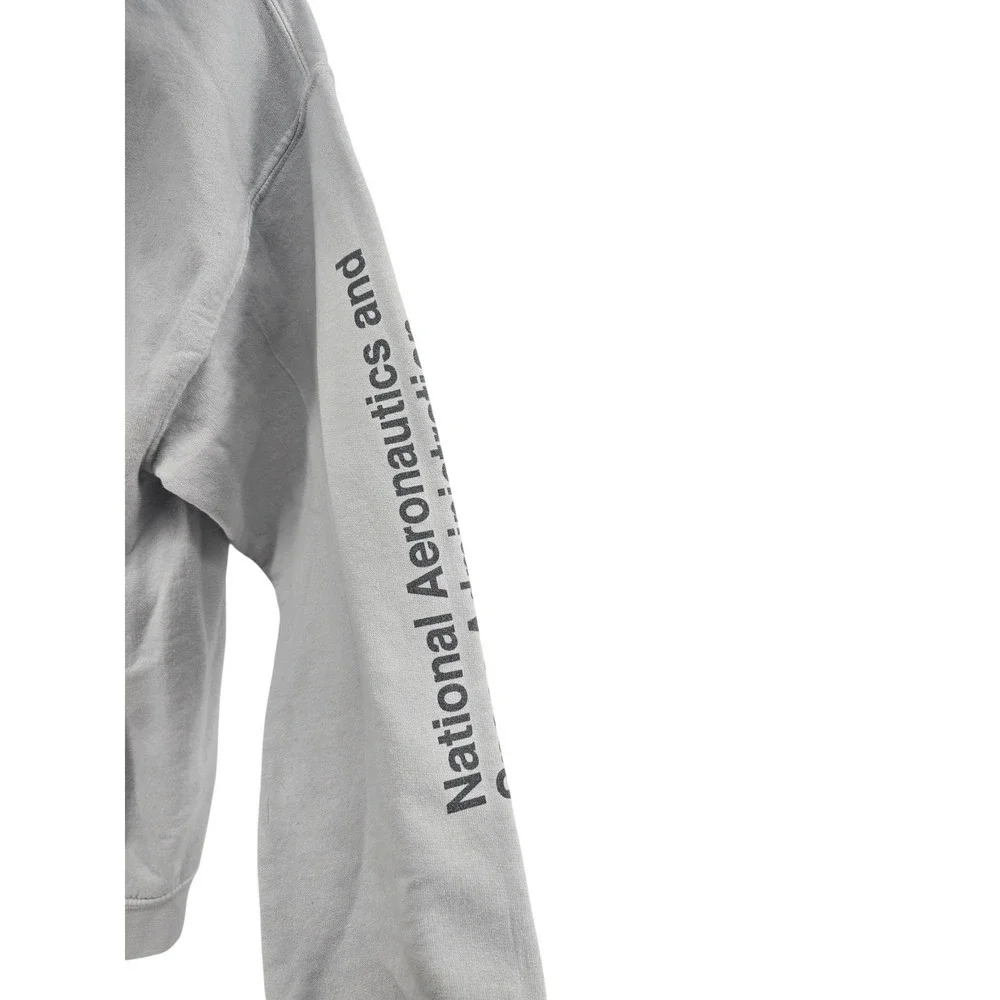 Riot Society NASA Hoodie Mens Large Gray Floral‎ Logo Graphic Space Streetwear